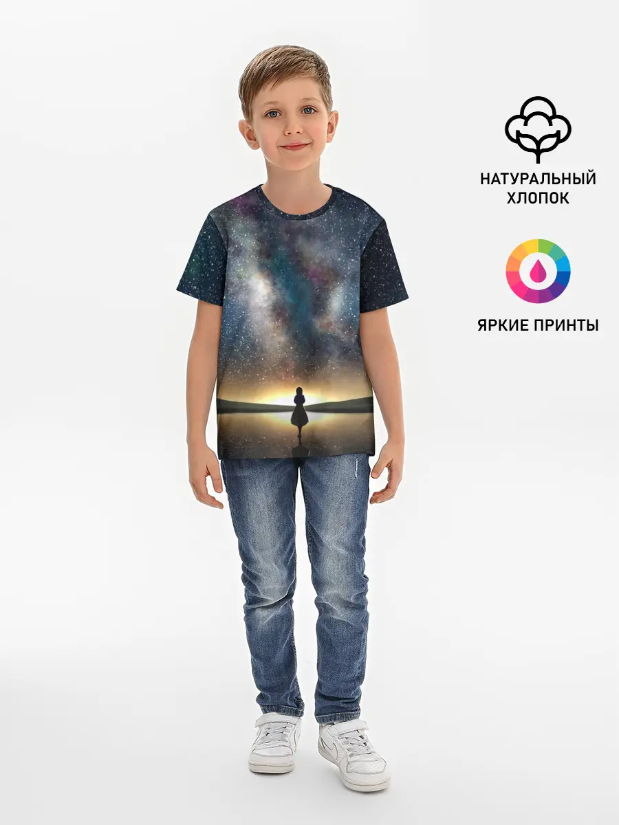 Детская базовая футболка / VIOLET EVERGARDEN. Космос