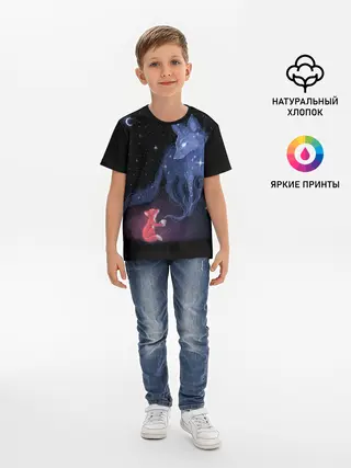 Детская базовая футболка / Лиса и ее дух