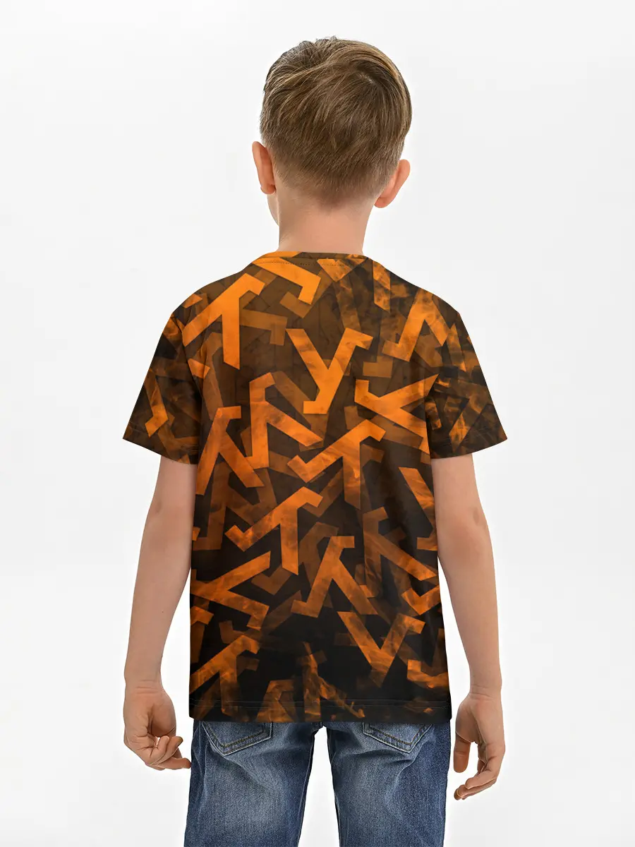 Детская базовая футболка / ЛОГО КНОПКА | HALF-LIFE