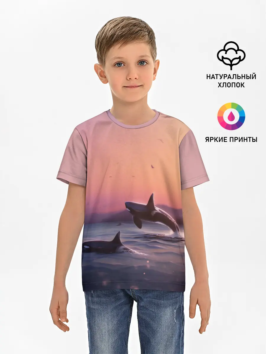 Детская базовая футболка / касатки
