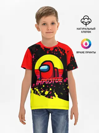 Детская базовая футболка / Among Us Impostor.
