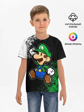 Детская базовая футболка / Luigis Mansion