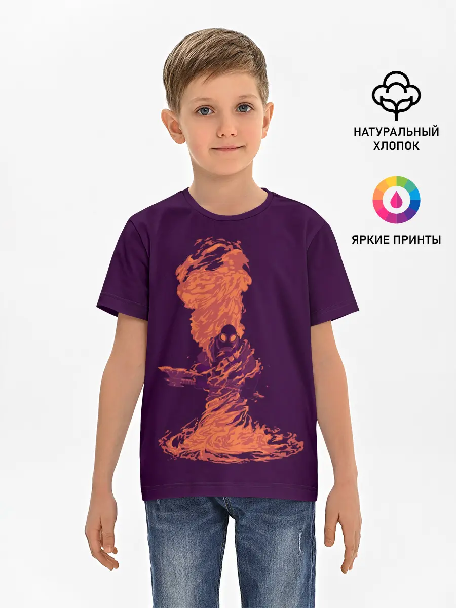 Детская базовая футболка / Pyro in fire