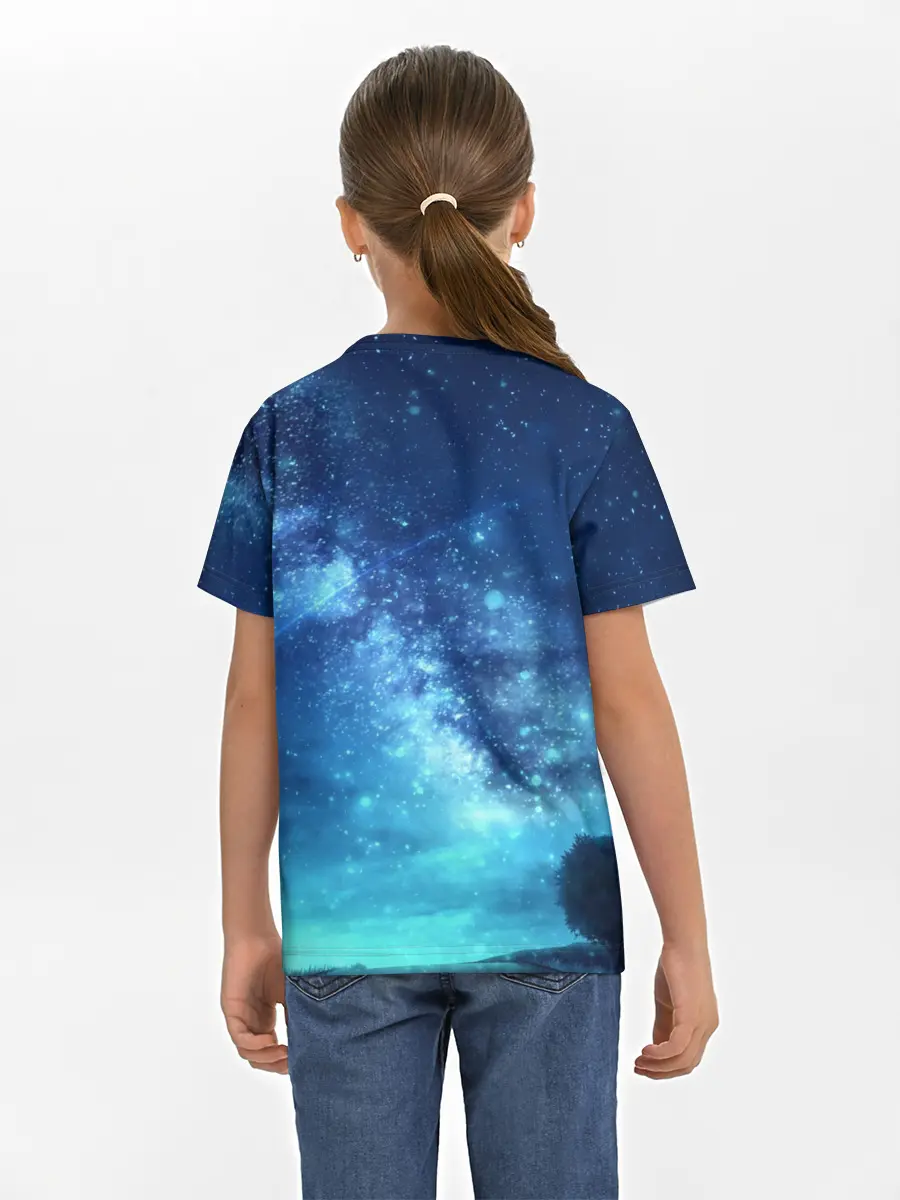 Детская базовая футболка / Синяя Небо