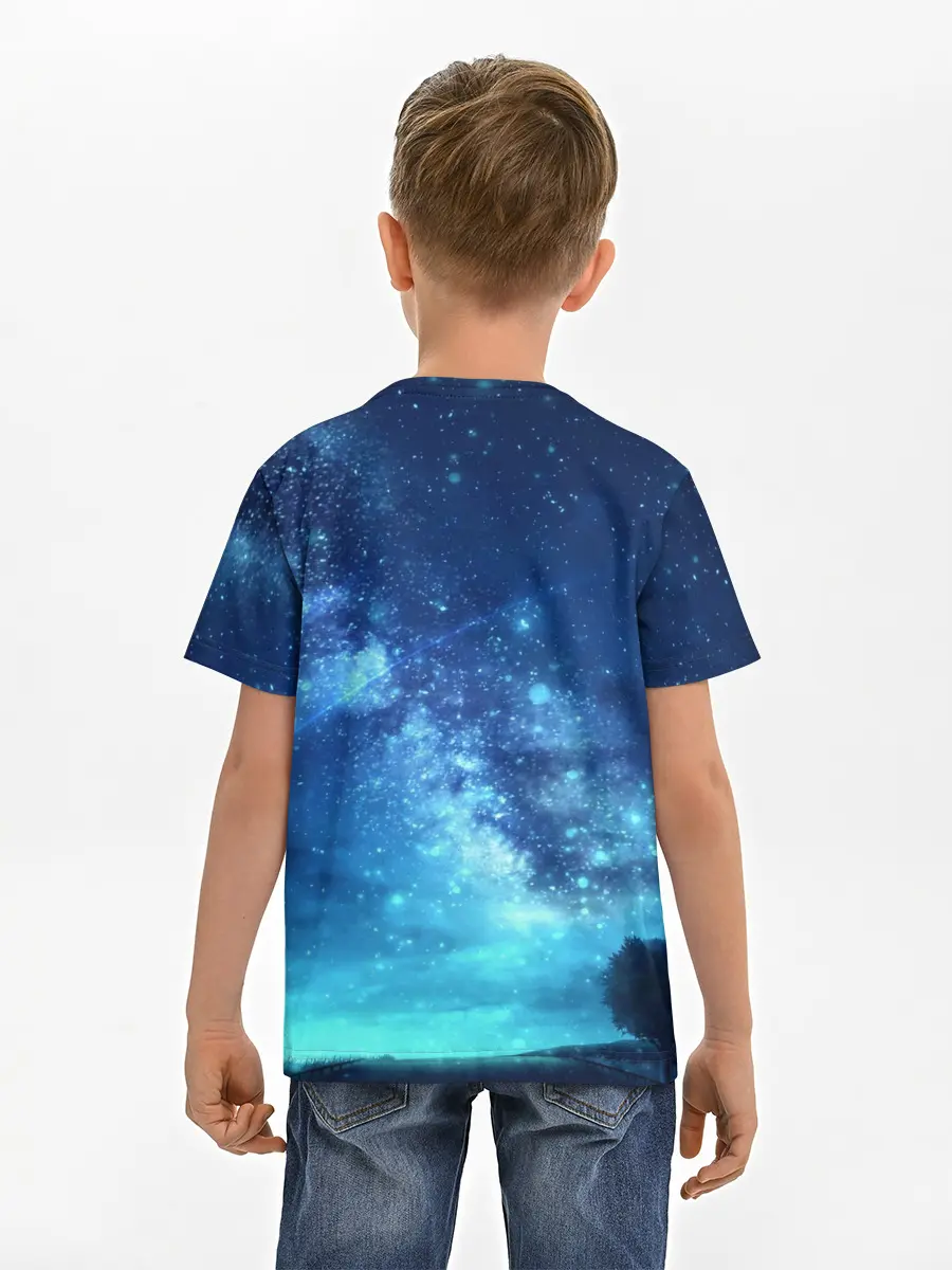 Детская базовая футболка / Синяя Небо