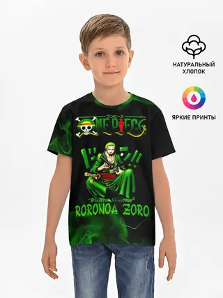 Детская базовая футболка / Ророноа Зоро Ван-Пис