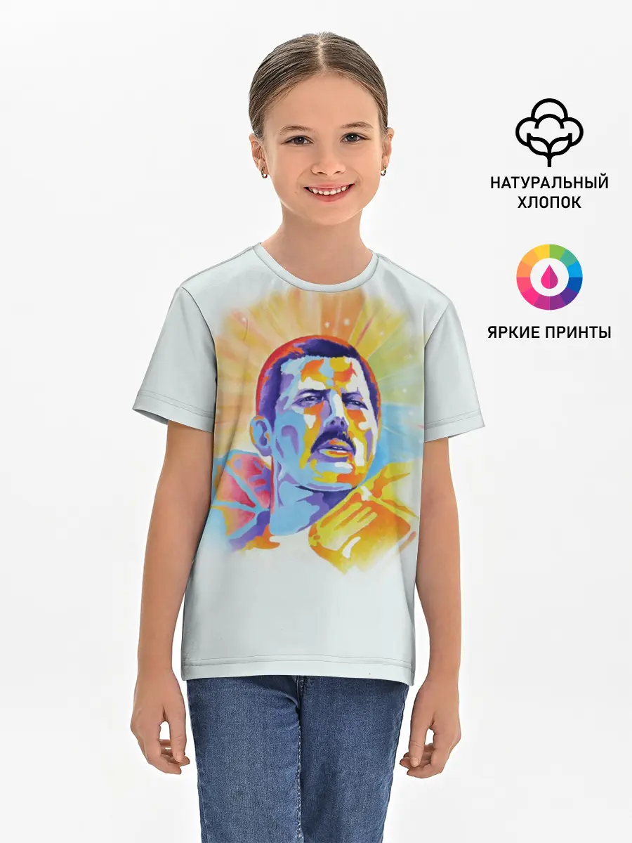 Детская базовая футболка / Freddie Mercury