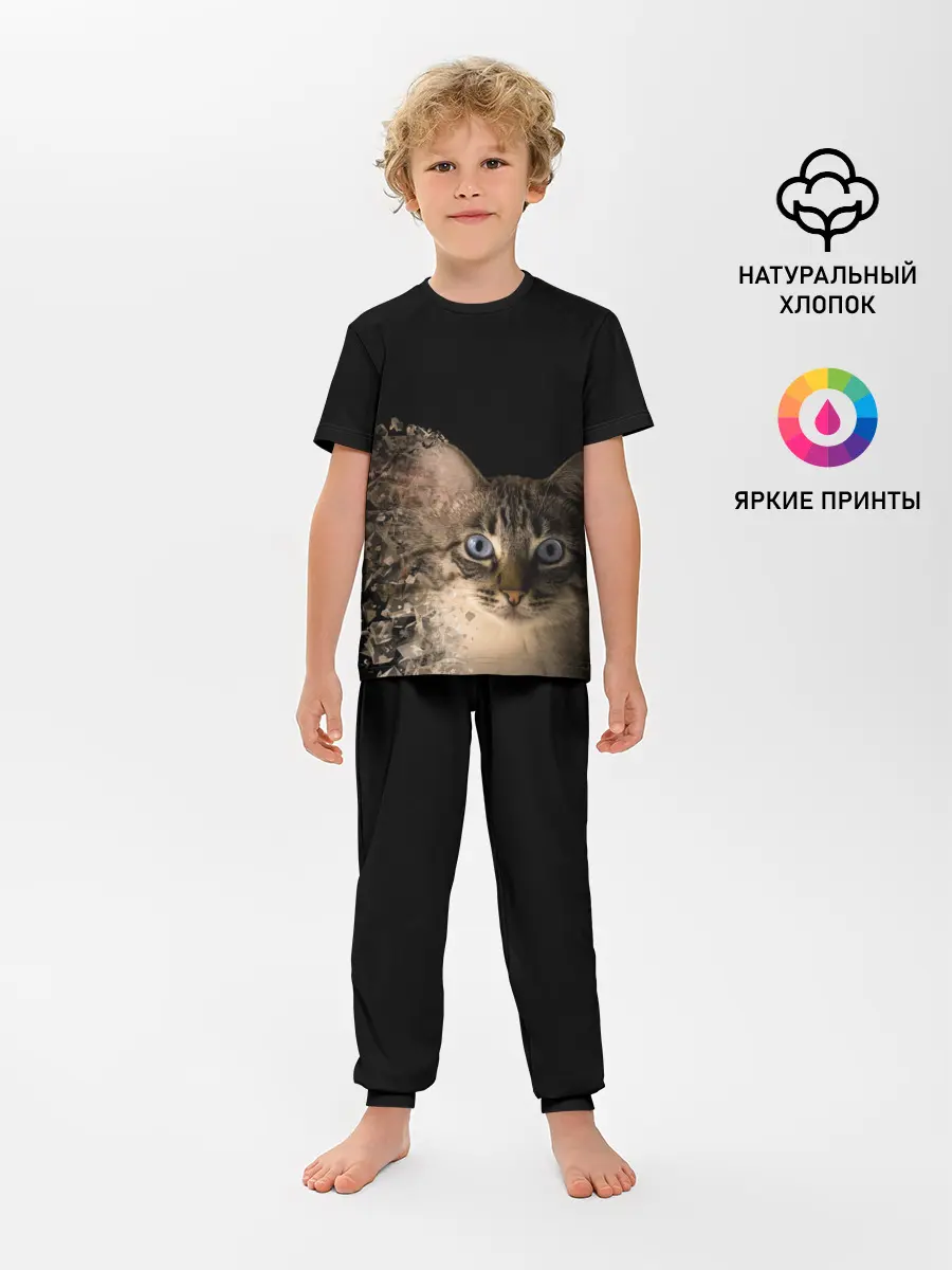 Детская пижама с брюками / Disintegrating Cat