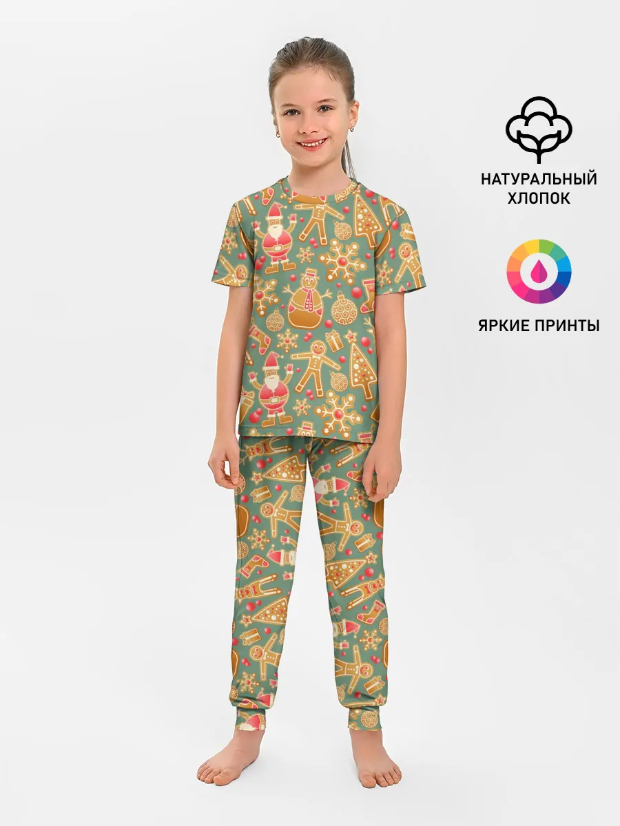 Детская пижама с брюками / Новый год 2021