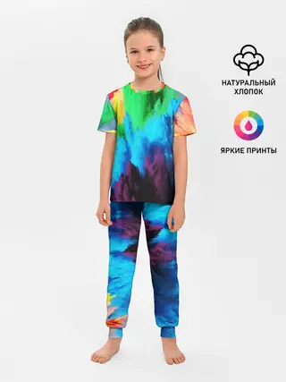 Детская пижама с брюками / РАЗНОЦВЕТНЫЕ КРАСКИ