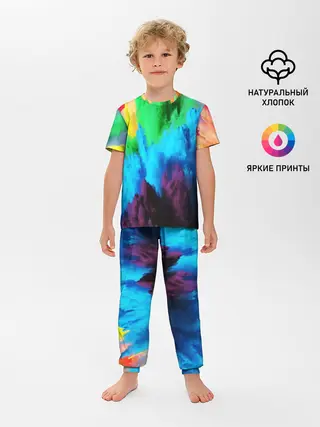 Детская пижама с брюками / РАЗНОЦВЕТНЫЕ КРАСКИ