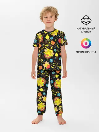 Детская пижама с брюками / РОСПИСЬ УЗОР ХОХЛОМА