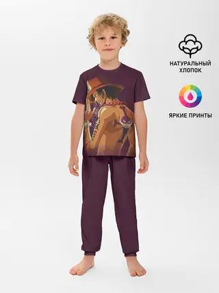 Детская пижама с брюками / One Piece. Портгас Д. Эйс