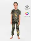 Детская пижама с брюками / Абстракция глаз узор линии