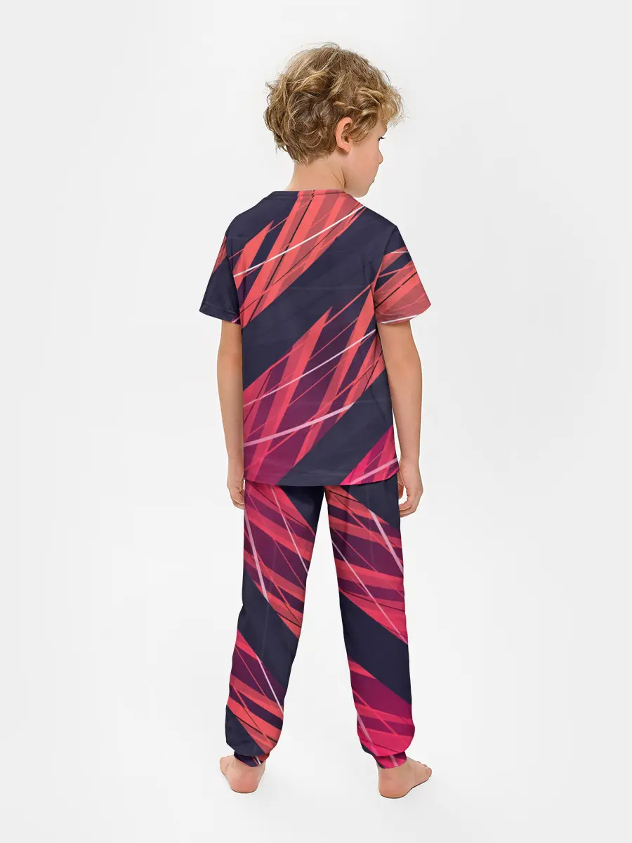 Детская пижама с брюками / Абстракция ,,Холодный Огонь