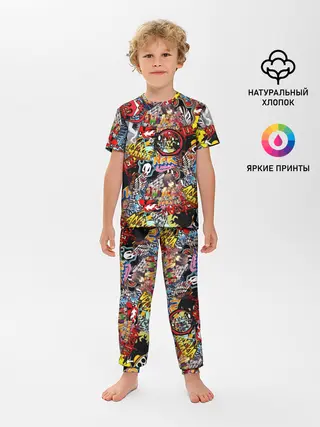 Детская пижама с брюками / Логотипы Аниме Мультиков