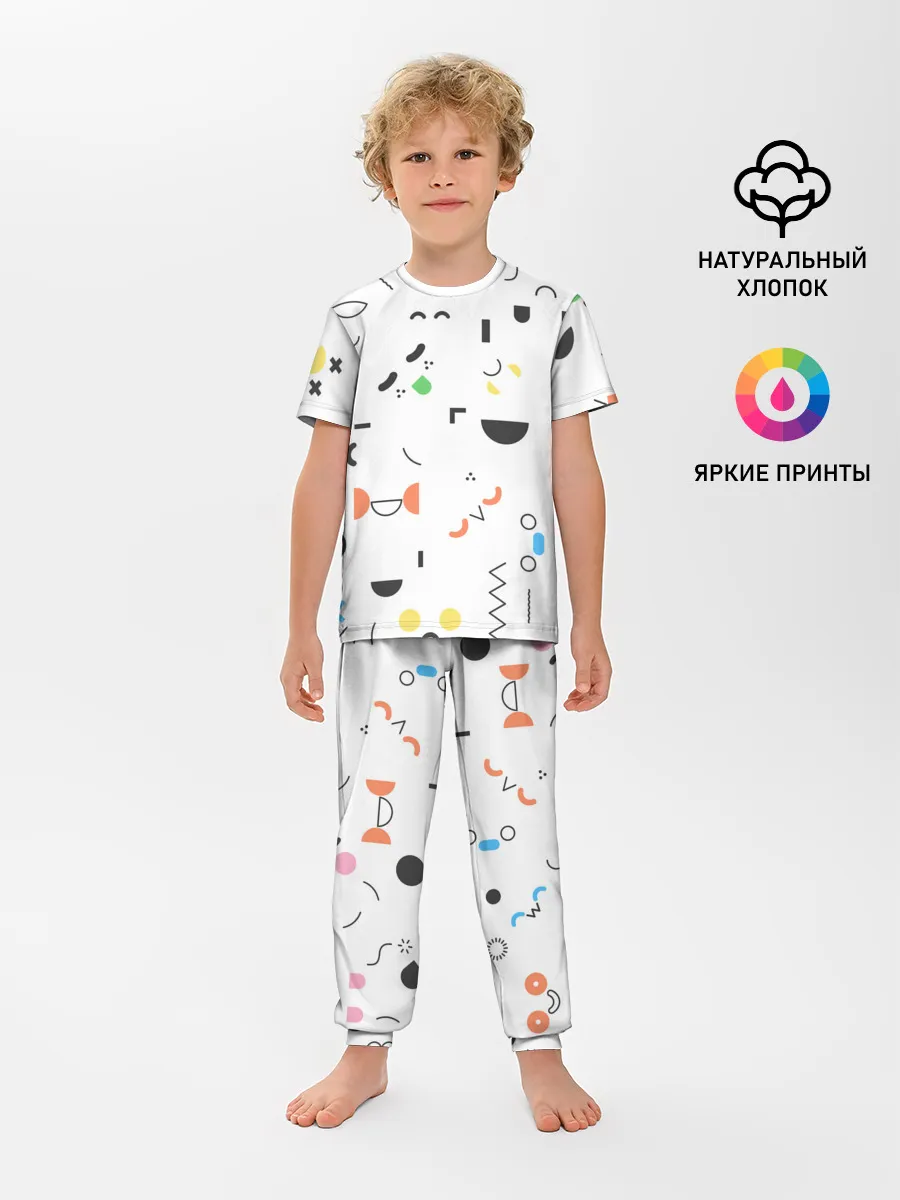 Детская пижама с брюками / TOCA BOCA УЗОР ФОН