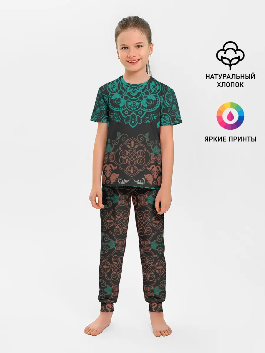 Детская пижама с брюками / кружево