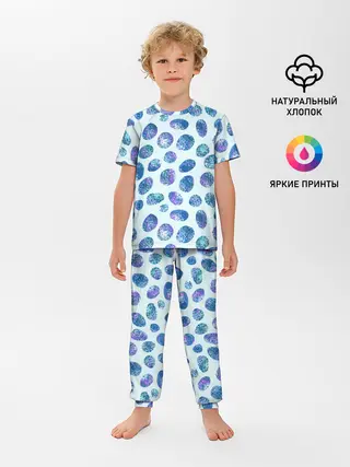 Детская пижама с брюками / Драгоценные синие камни