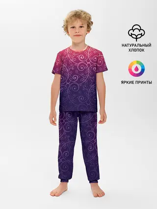 Детская пижама с брюками / Цветочный узор