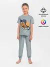 Детская пижама с брюками / Космический велосипедист