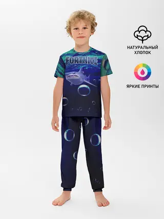 Детская пижама с брюками / Loot Shark Fortnite