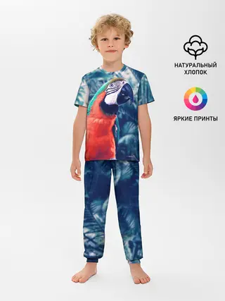 Детская пижама с брюками / Попугай