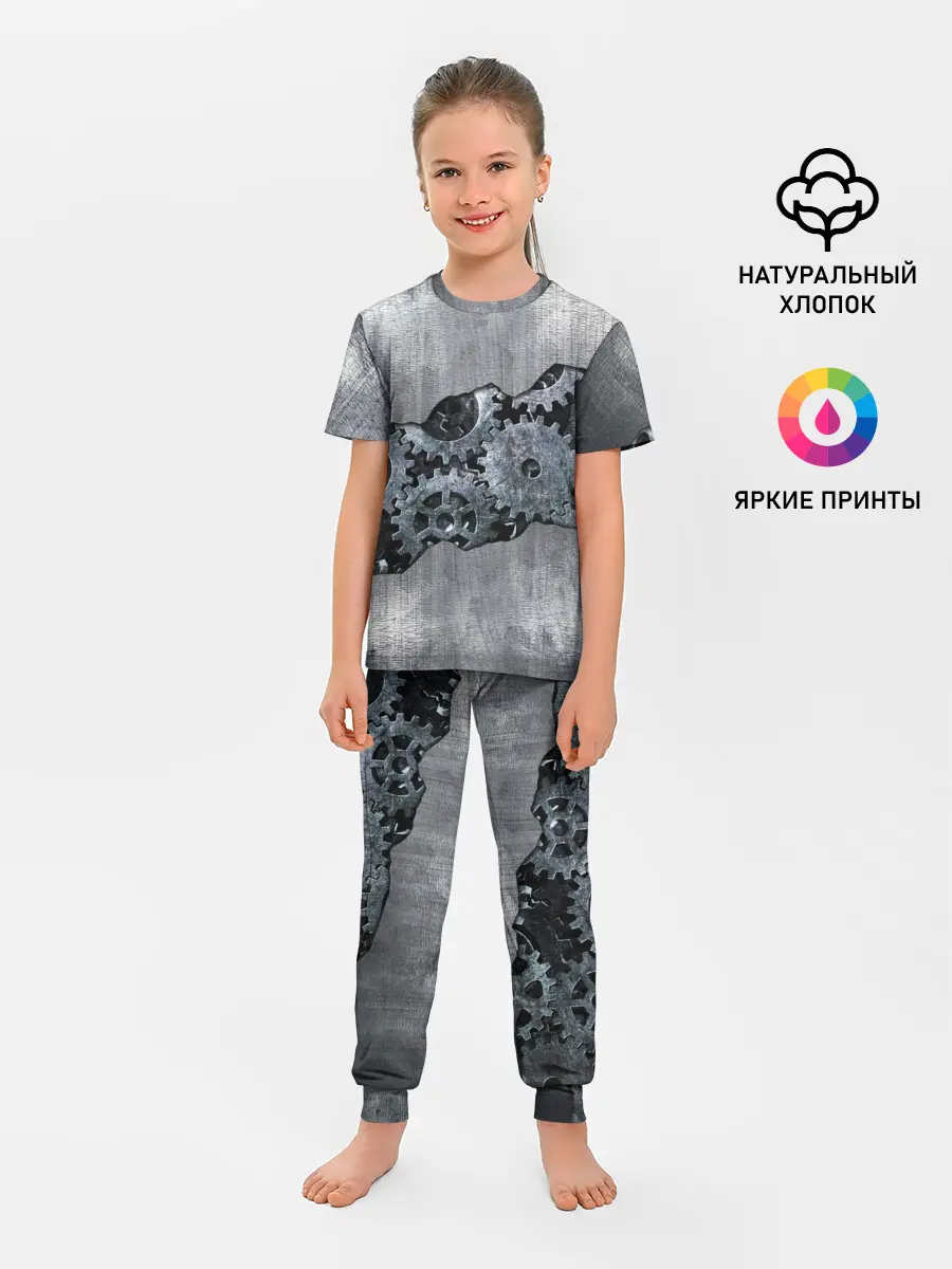 Детская пижама с брюками / Шестеренки
