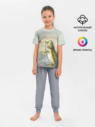 Детская пижама с брюками / Рыбалка