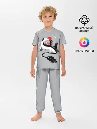 Детская пижама с брюками / Тихиро гладит Хаку