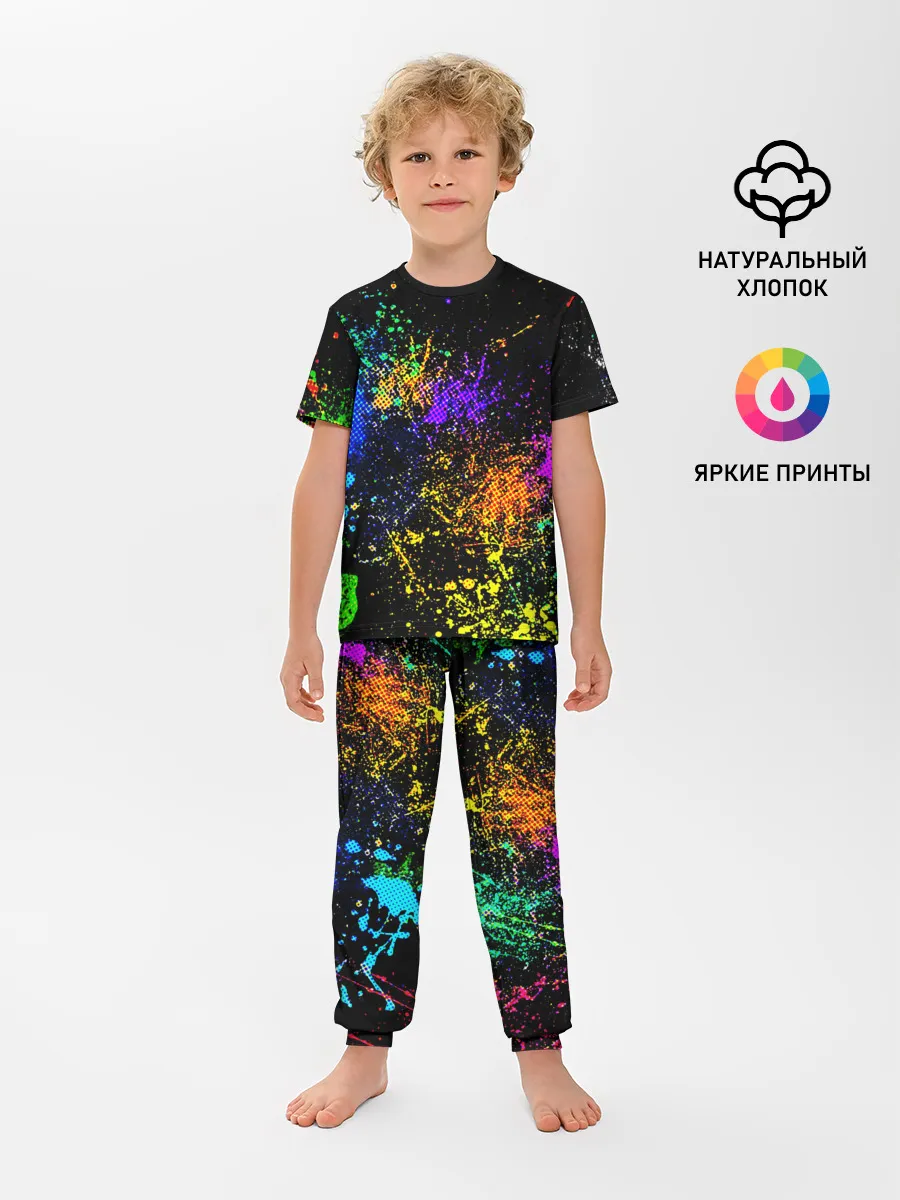 Детская пижама с брюками / БРЫЗКИ КРАСОК