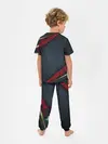 Детская пижама с брюками / 3D Dark red & black