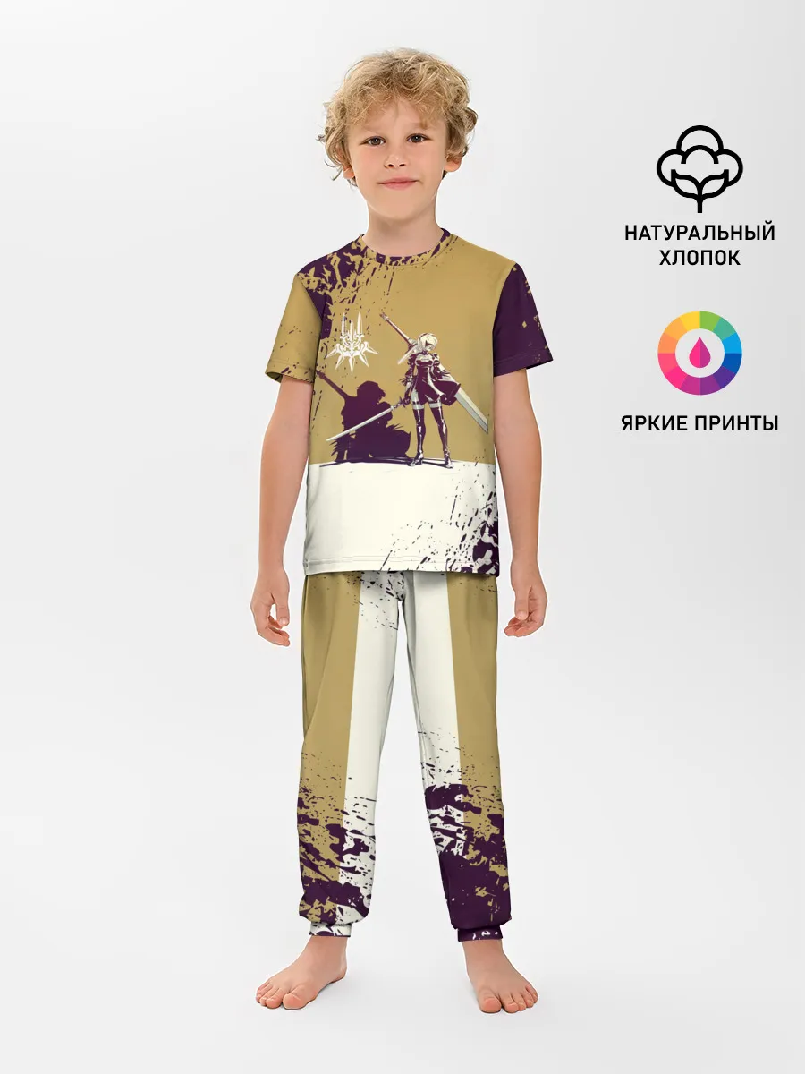 Детская пижама с брюками / Yorha 2B | Nier Automata