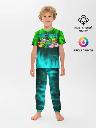 Детская пижама с брюками / Minecraft | Майнкрафт