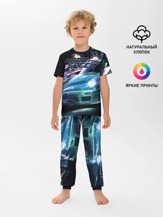 Детская пижама с брюками / Need for Speed