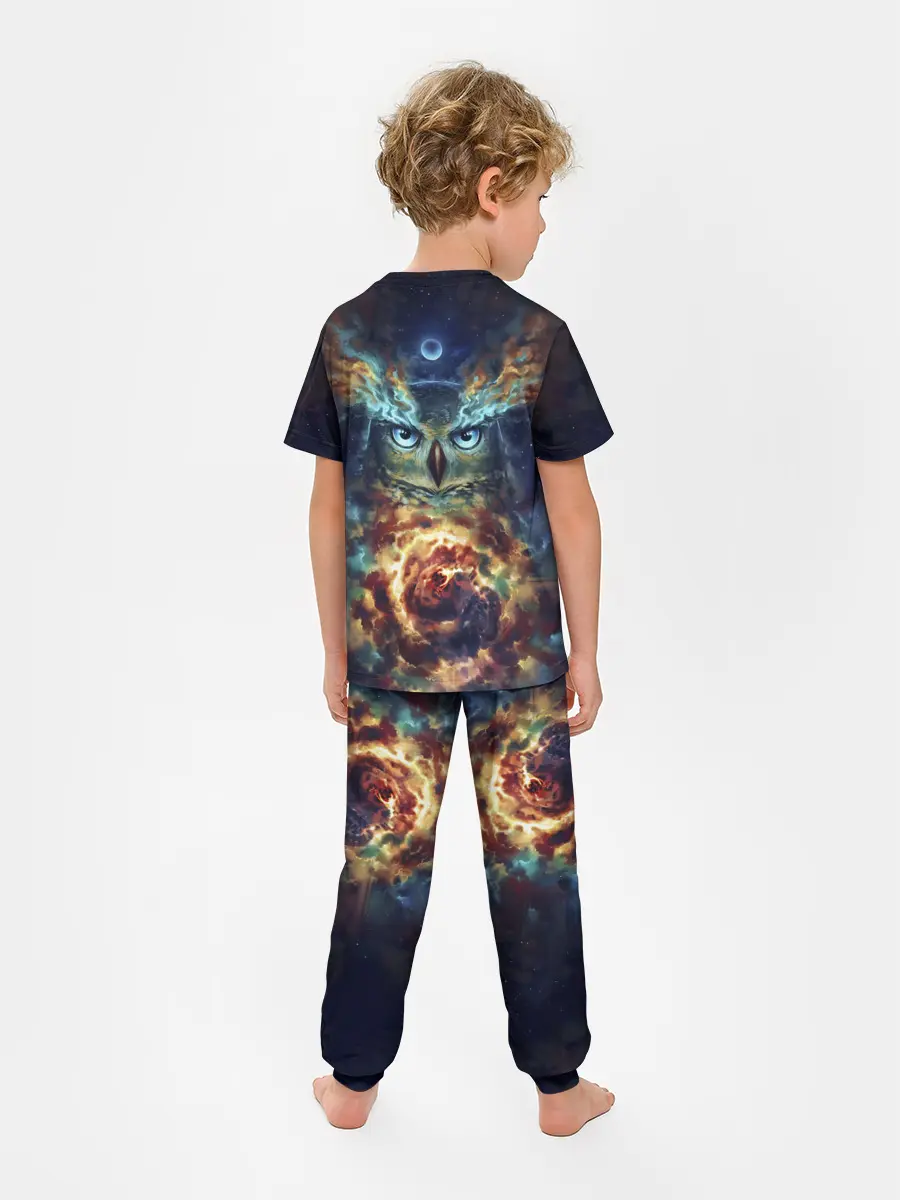 Детская пижама с брюками / Сова Космос