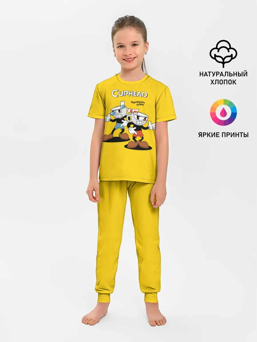 Детская пижама с брюками / Cuphead
