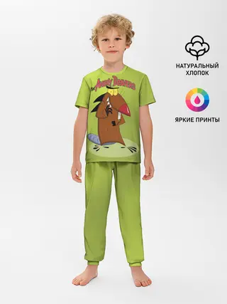 Детская пижама с брюками / Крутые бобры. Деггет