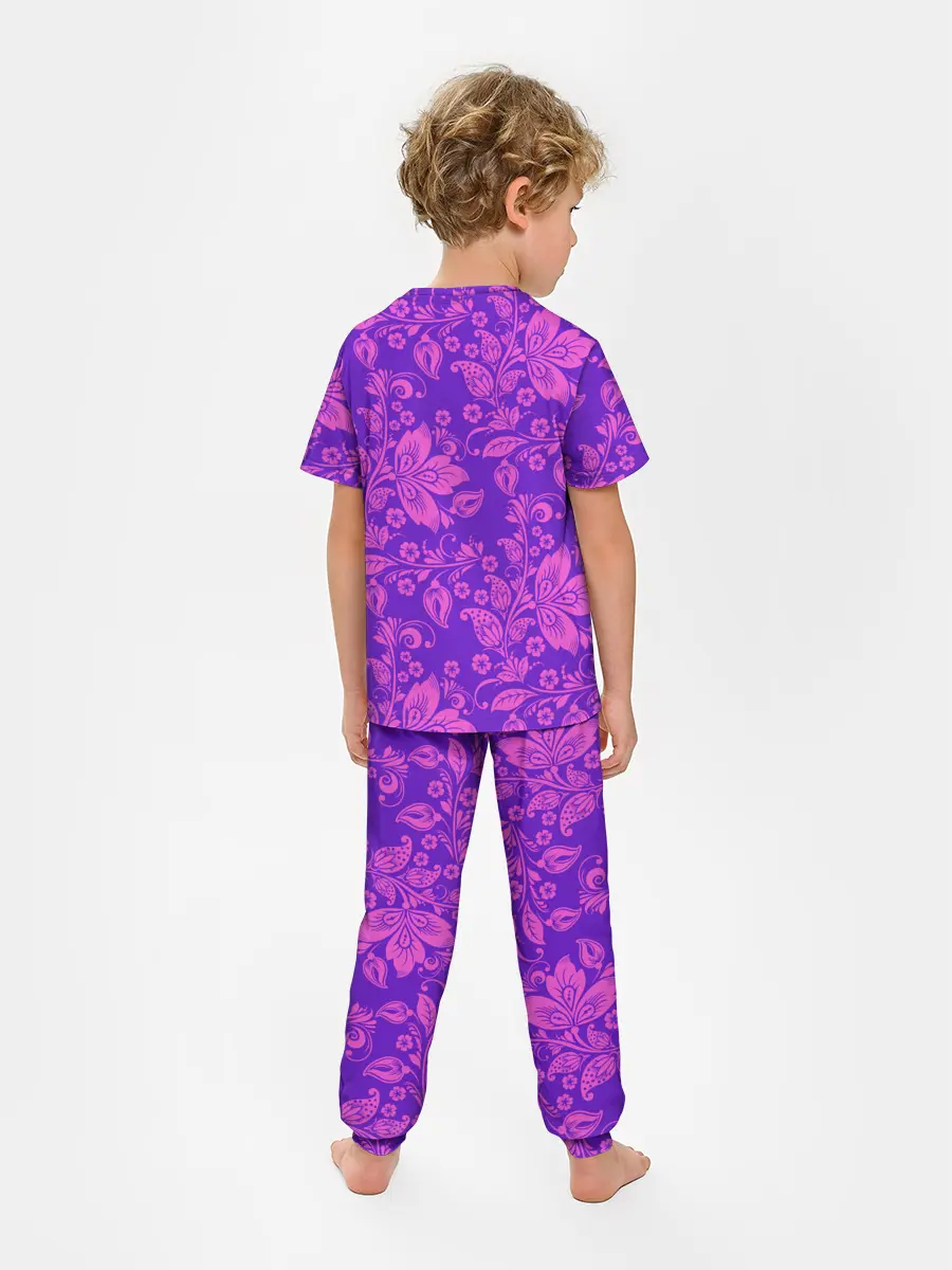 Детская пижама с брюками / ФИОЛЕТОВАЯ ХОХЛОМА