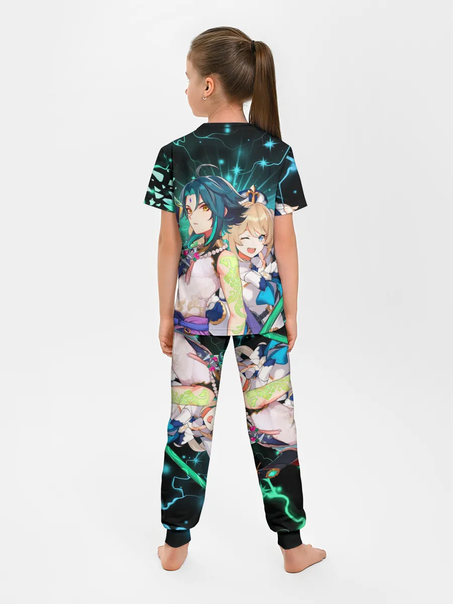 Детская пижама с брюками / Сяо и Барбара, Genshin Impact