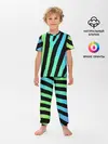Детская пижама с брюками / Радужная зебра