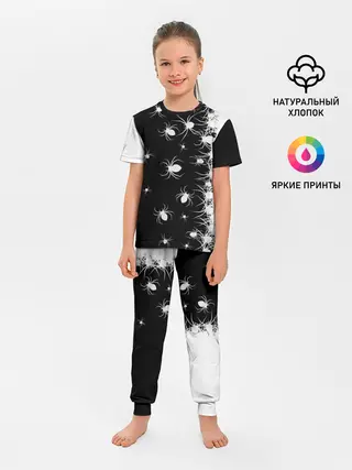 Детская пижама с брюками / Пауки