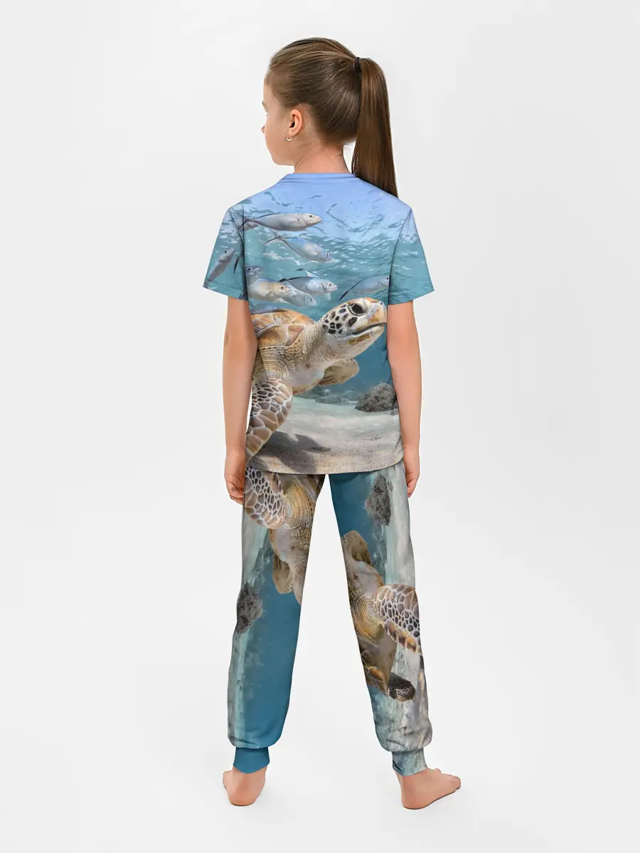 Детская пижама с брюками / Морская черепаха