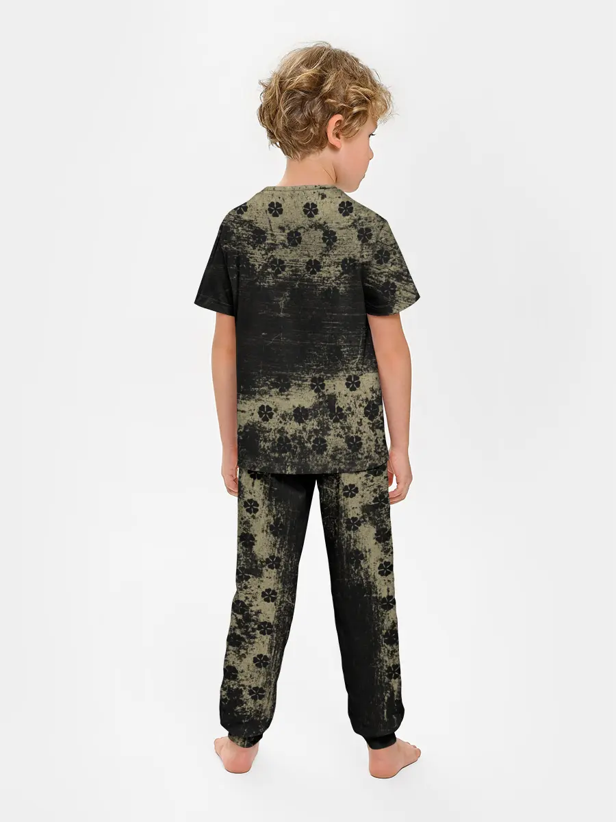 Детская пижама с брюками / Золотой Рассвет Чёрный клевер