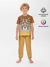 Детская пижама с брюками / Стилизованный арт ЛЕВ морда