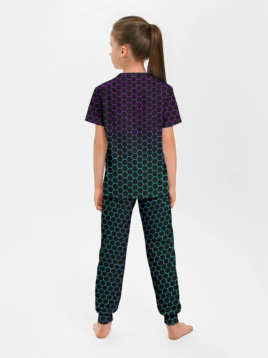 Детская пижама с брюками / НЕОНОВЫЕ СОТЫ