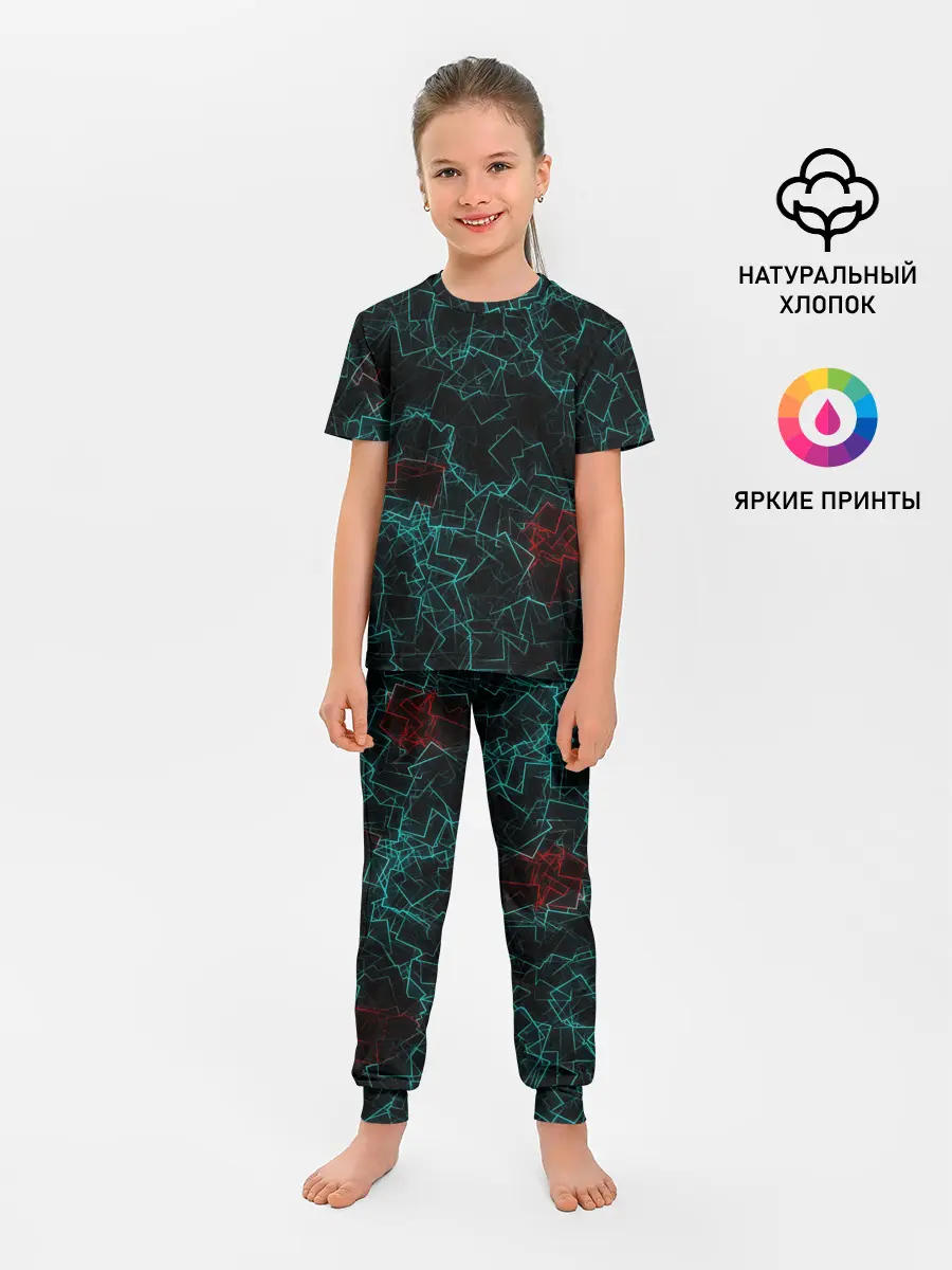 Детская пижама с брюками / текстура