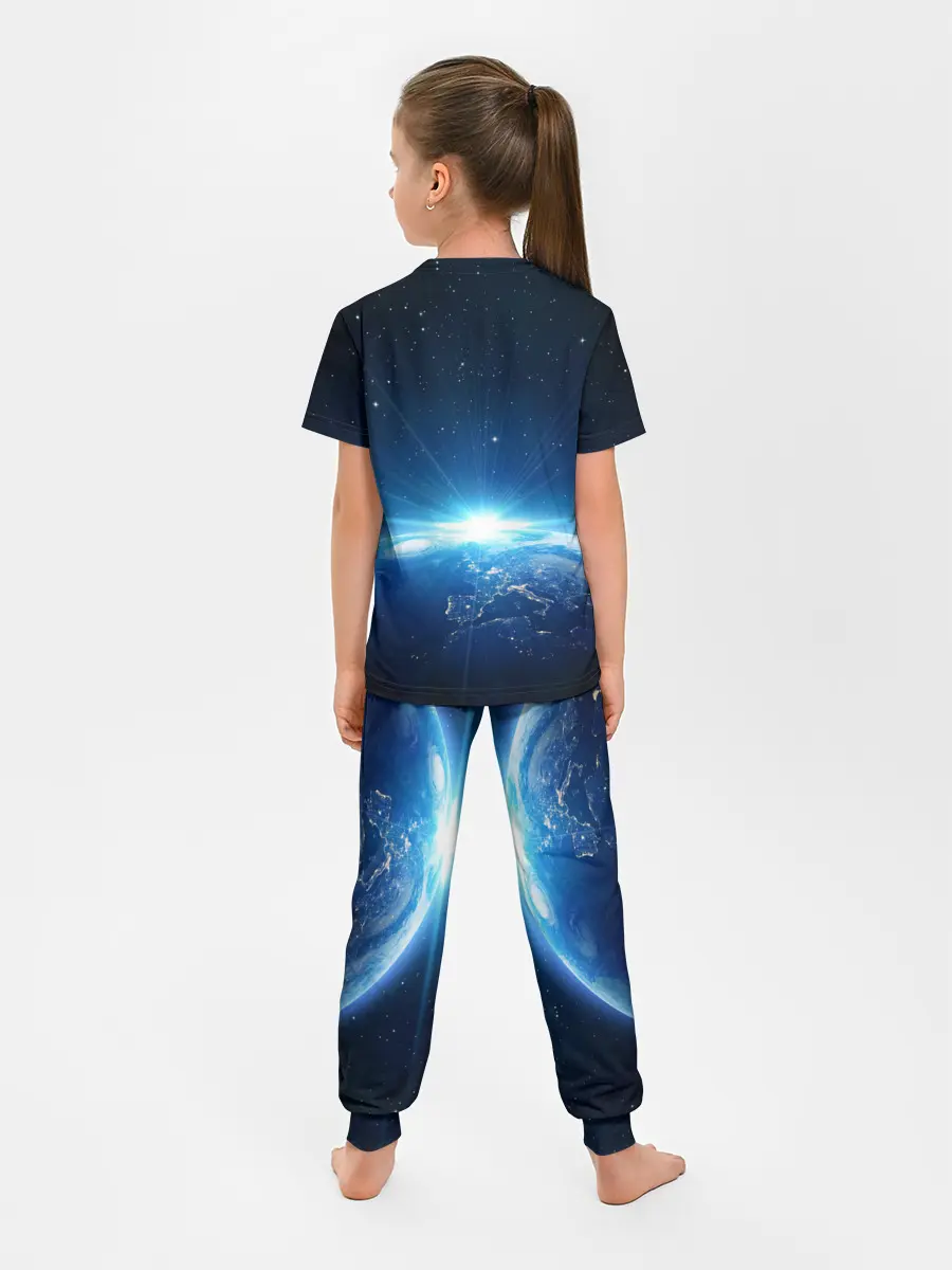 Детская пижама с брюками / Лунный корги | Space Corgi