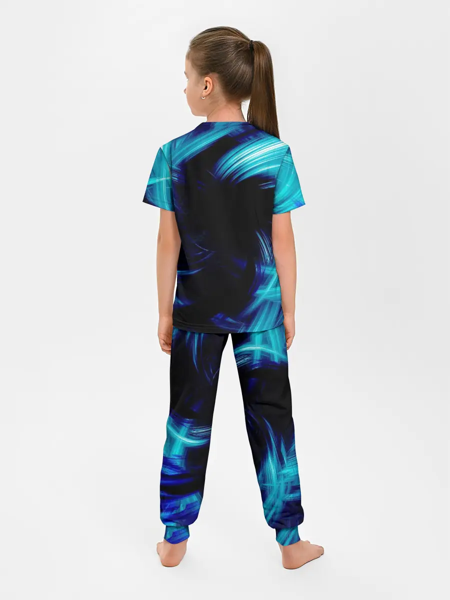 Детская пижама с брюками / Неоновый вихрь