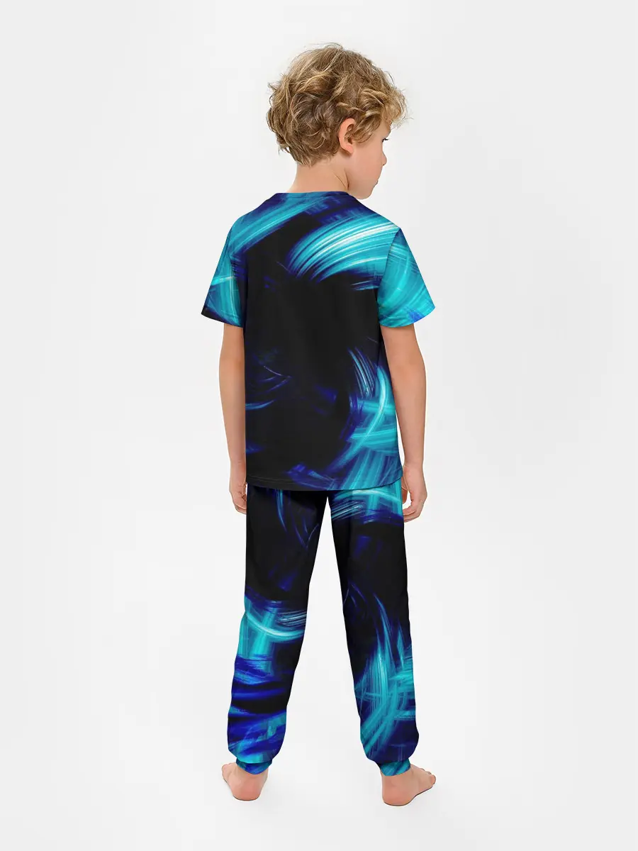 Детская пижама с брюками / Неоновый вихрь